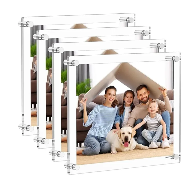 AITEE 8.5x11 Acrylic Picture Frames 4 Pack, Clear Picture Frames for Wall