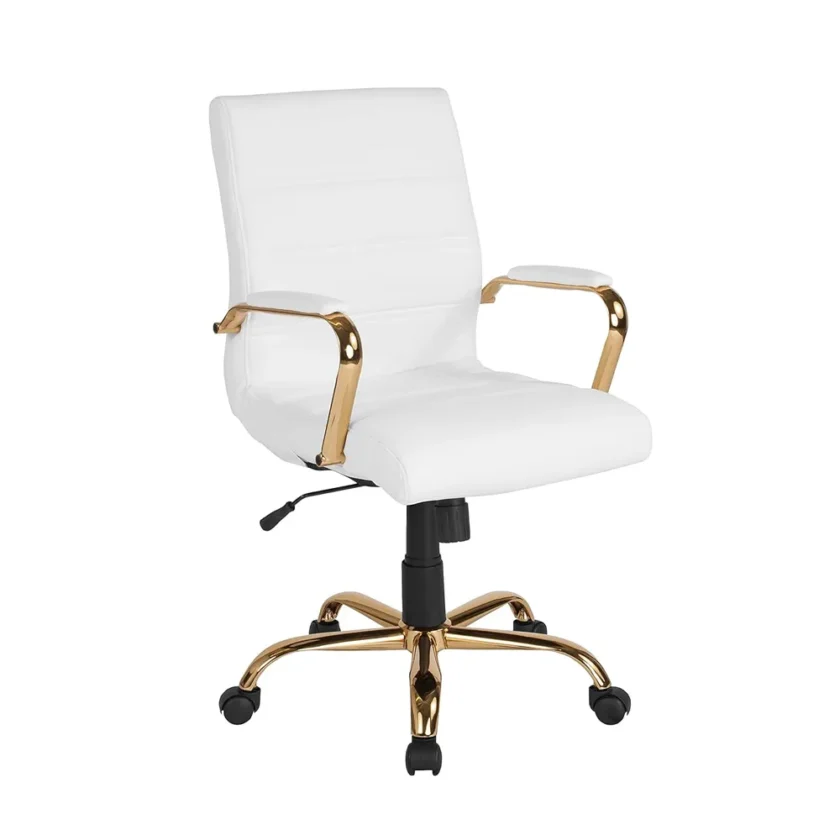 Mid-Back Swivel LeatherSoft Desk Chair