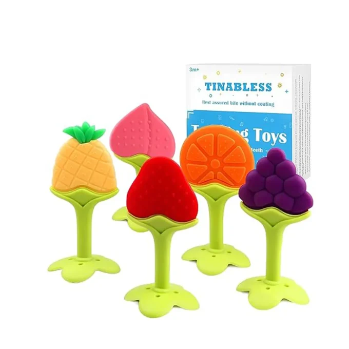 Teething Toys (5 Pack) - Tinabless Infant Teething Keys Set, BPA-Free